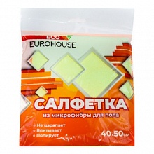 Тряпка для пола 40х50см 180гр/м2 микрофибра EuroHouse 13108