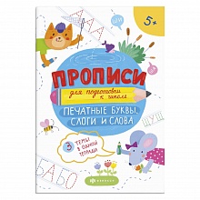Прописи 160х230мм 16л Печатные буквы, слоги слова Феникс 59248