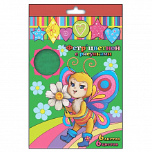 Фетр 6л 6цв А4 с рисунками Феникс 45658