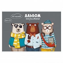 Альбом для рисования А4 40л склейка Три друга Феникс 58120