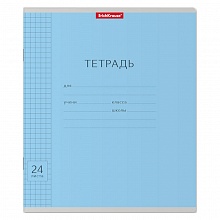 Тетрадь 24л клетка голубая с линовкой Классика Erich Krause, 40018