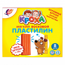 Пластилин 8цв восковой мягкий Кроха Мега Луч, 29с1774-08