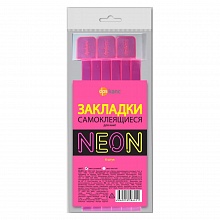 Закладка-ляссе 12х376мм самоклеящаяся розовые 6 штук Neon ДПС, 2921-922