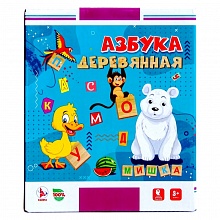 Игра карточная Азбука деревянная РАКЕТА, Р3739