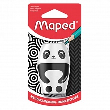 Точилка пластиковая 1 отверстие с контейнером ассорти MAPED SHAKKY 034014