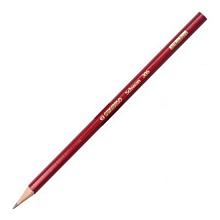Карандаш чернографитный 2B без ластика шестигранный красный STABILO Schwan 306/2В