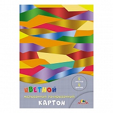 Картон 5цв 5л А4 мелованный лакированный Абстракция КТС-ПРО, С9287-02