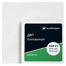 Холс грунтованный на ДВП 3мм набор 6 штук Набор №4 Альбатрос H4