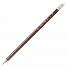 Карандаш пластиковый чернографитный HB с ластиком шестигранный Koh-i-Noor, 1397