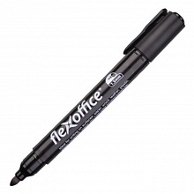 Маркер перманентный 1,5мм черный круглый FlexOffice FO-PM03 Black