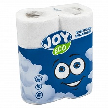 Полотенца бумажные двухслойные 2 рулона eco JOY ПМ7-Дэ2Б2-100