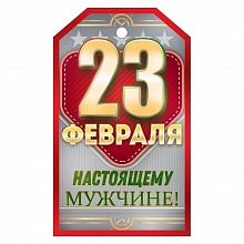 Бирка для подарка 23 февраля Открытая планета 23.288