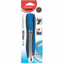 Нож канцелярский 18мм синий блистер MAPED Zenoa 086110