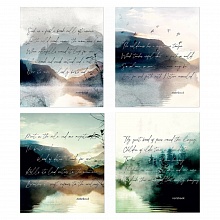 Тетрадь спираль  96л клетка ассорти Туманные пейзажи Полином, 3202-96