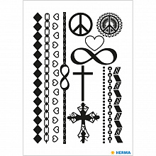Наклейки Любовь Classic черно-белые HERMA TATTOO, 15173