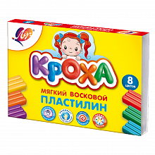 Пластилин 8цв восковой со стеком Кроха Луч, 25С1551-08
