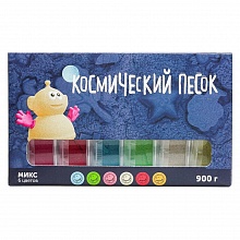 Песок кинетический 900гр 6 цветов Космический песок ВОЛШЕБНЫЙ МИР KPM6015