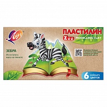 Пластилин 6 цв ZOO Луч 30С1810-08