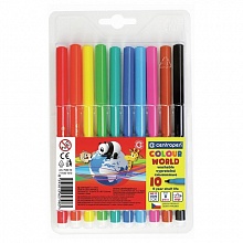 Фломастеры 10 цветов Centropen Washable Rainbow Kids Colour World 7550/10