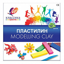 Пластилин 12цв Классика со стеком 240г Луч 7С331-08