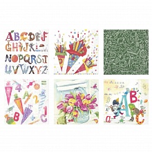 Салфетка для декупажа Love2Art Изучаем алфавит 33х33см (цена за 1 штуку) SDS 68