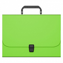 Портфель пластиковый А4 зеленый Matt Neon Erich Krause, 50454