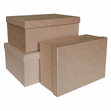 Коробка подарочная прямоугольная 35x25x15см крафт Д10103П.295.1