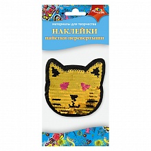 Наклейка пайетки-перевёртыши Кошечка КТС-ПРО, С3304-01