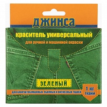 Краситель для ткани универсальный зеленый порошкообразный Джинн сам