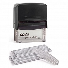 Штамп самонаборный 9-строчный 37х76мм русский и латинский шрифты Colop PRINTER C 60 SET-F