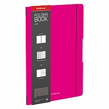 Тетрадь со съемной обложкой 48л А4 клетка розовая FolderBook Neon Erich Krause, 56102