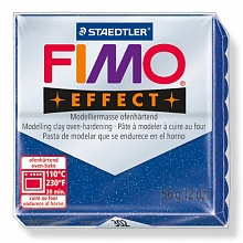 Пластика запекаемая 57г синий металлик Staedtler Fimo Effect, 8020-302