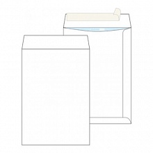 Конверт 250х353х40 B4 стрип белый пакет с боковым расширением LARGEPACK 6176
