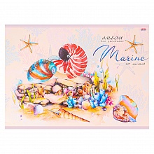 Альбом для рисования А4 40л скоба Морской натюрморт Проф-Пресс, 40-1545