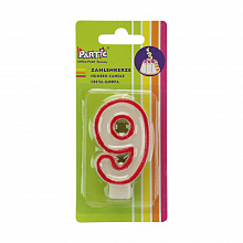 Свеча-Цифра  9 8см Partic, 8300900