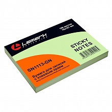 Блок самоклеящийся 76x101мм 100л зеленая пастель LAMARK, SN1113-GN