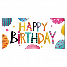 Открытка конверт для денег Happy Birthday Мир поздравлений, 076.422