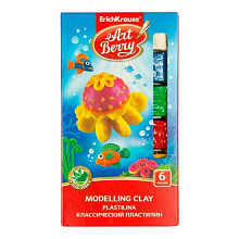Пластилин 6цв классический с Алоэ Вера 108г Erich Krause Artberry, 41760