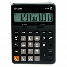 Калькулятор настольный 12 разрядов CASIO DX-12B-W-EC черный