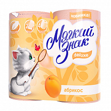 Бумага туалетная Мягкий знак Deluxe двухслойная ароматизированная Абрикос 4 рулона 4248,С78