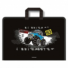Папка на молнии А3 пластиковая с ручками Track Car Erich Krause, 48722