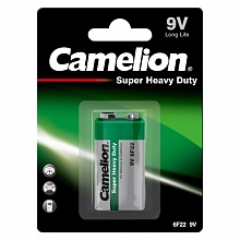 Элемент питания 6F22 Camelion крона HEAVY DUTY Green в блистере 1 шт
