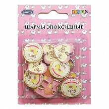 Набор для творчества шармы эпоксидные 16шт Baby розовые Decola 2788