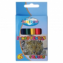 Карандаши   6 цв. CENTRUM JUMBO короткие утолщенные, 80585