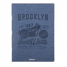 Тетрадь  40л  А4 клетка Vintage motors синий Доминанта, N848