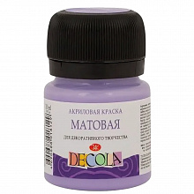 Краска акриловая матовая 20мл лавандовая Decola 14326625