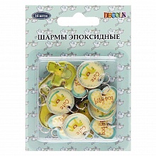 Набор для творчества шармы эпоксидные 16шт Baby голубые Decola 2772