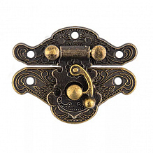 Замок для шкатулки 3,7х2,7см бронза Mr.Carving MMG-010
