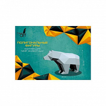 Фигура полигональная Медведь из мелкартона 250г/м2 Paper Art, ИПФ01