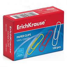 Скрепки цветные 28мм 100шт Erich Krause, 24871